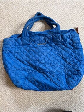 MZ WALLACE Quilted Blue Tote Bag